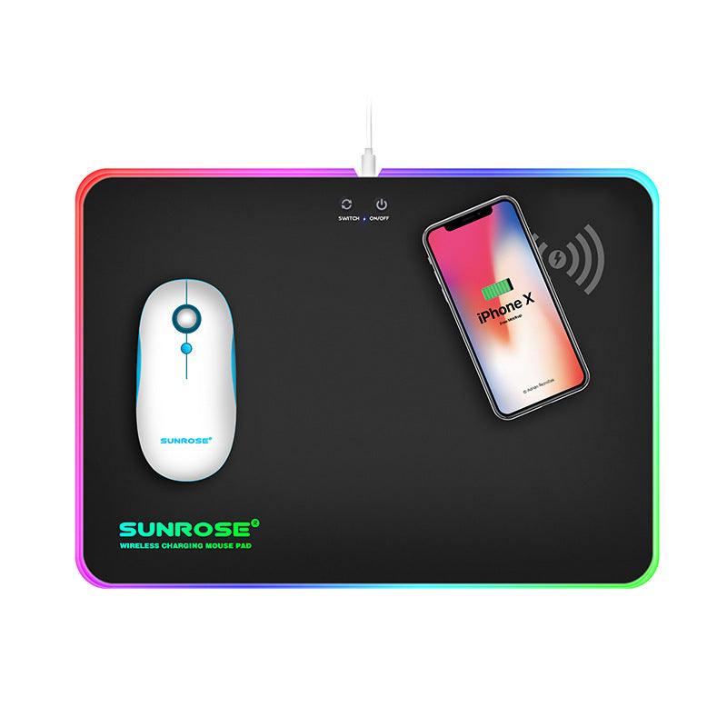 Wireless Charging Luminous Mouse Pad